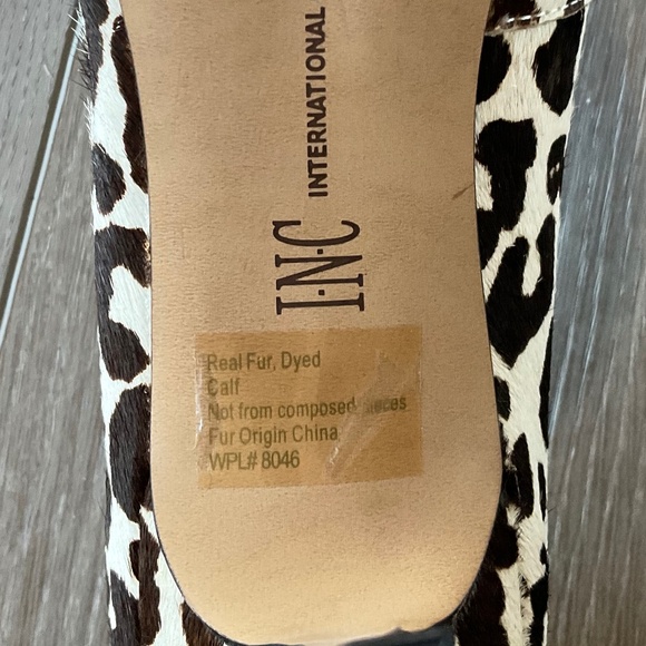 I.N.C. International Concepts Heels Calf Fur Pointed Toe Size 9 - Picture 3 of 5